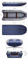 картинка Надувная лодка ФЛАГМАН DK 370 IGLA, НДНД, цв. сер.-син. от магазина