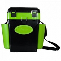 картинка Ящик Helios зимний FishBox двухсекционный (10л) зеленый от магазина