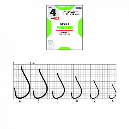 картинка Крючки COBRA Feeder сер.CF203 №.010 10шт. от магазина