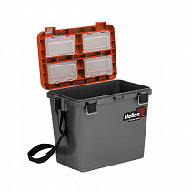 картинка Ящик Helios зимний FishBox односекционный (19л) серый-оранжевый от магазина