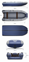 картинка Надувная лодка ФЛАГМАН DK 430 IGLA, НДНД, цв. сер.-син. от магазина