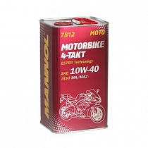 картинка Масло моторное синт. MANNOL 4-Takt MOTORBIKE 10W-40 (4л) от магазина