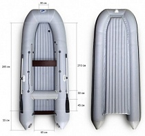 картинка Надувная лодка РОТАН 380Э-п (ликтрос+пуфик) цвет арктик от магазина